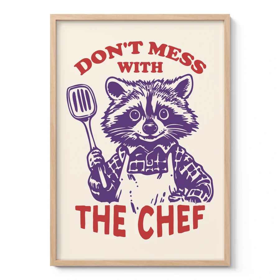 Raccoon Chef Wall Art
