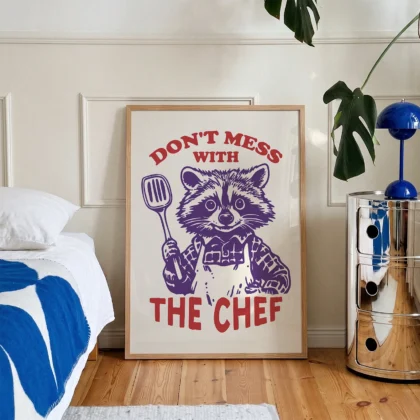 Raccoon Chef Wall Art