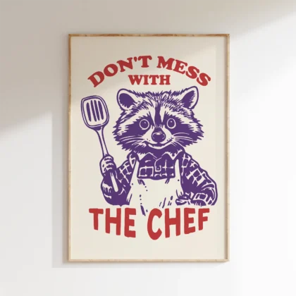 Raccoon Chef Wall Art