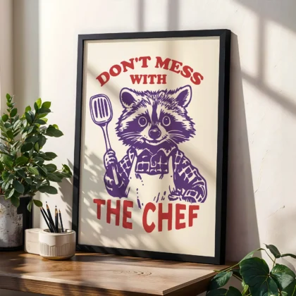 Raccoon Chef Wall Art
