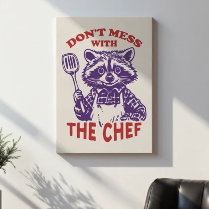 Raccoon Chef Wall Art