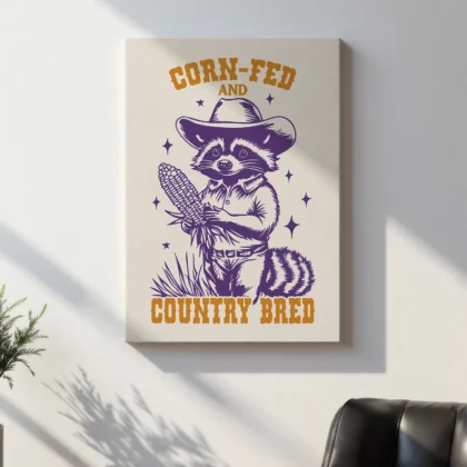 Raccoon Cowboy Wall Art