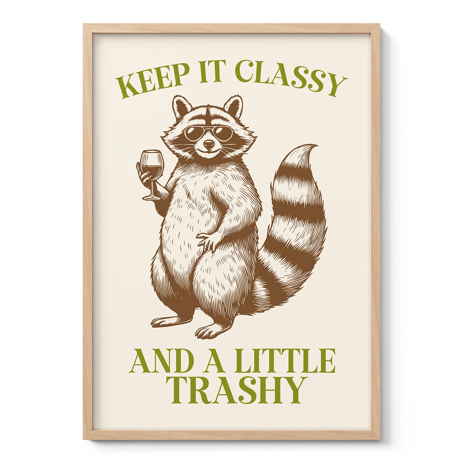 Raccoon Wall Art – Keep It Classy and a Little Trashy