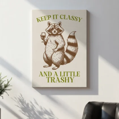 Raccoon Wall Art – Keep It Classy and a Little Trashy