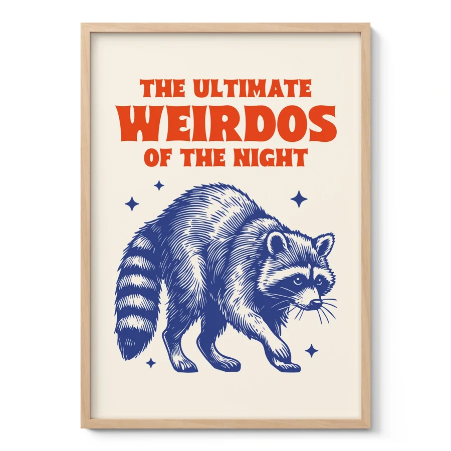 Raccoon Wall Art – The Ultimate Weirdos of the Night