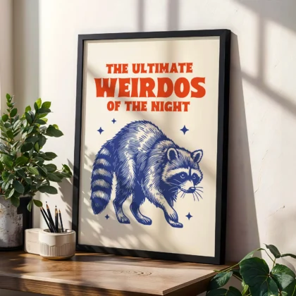 Raccoon Wall Art – The Ultimate Weirdos of the Night