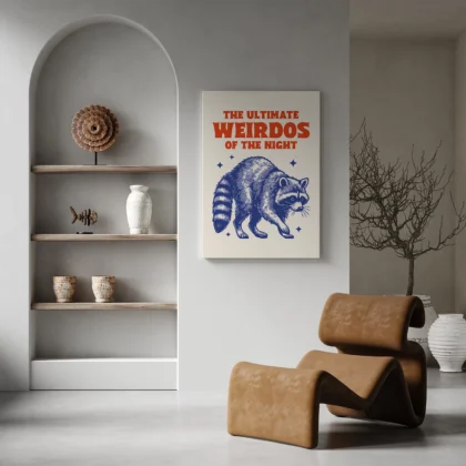 Raccoon Wall Art – The Ultimate Weirdos of the Night