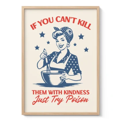 Retro Housewife Wall Art – Just Try Poison