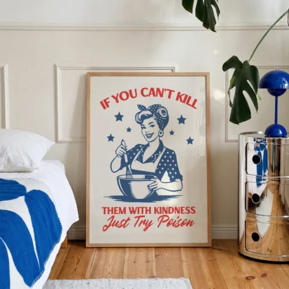 Retro Housewife Wall Art – Just Try Poison