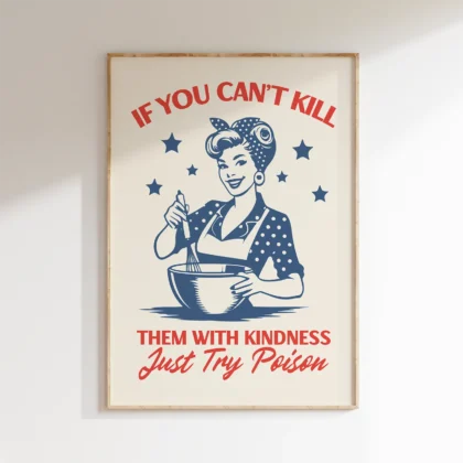Retro Housewife Wall Art – Just Try Poison