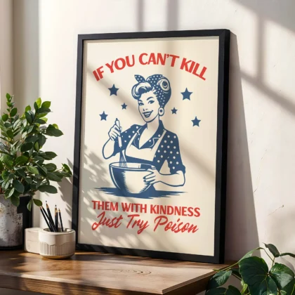 Retro Housewife Wall Art – Just Try Poison