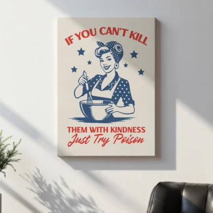 Retro Housewife Wall Art – Just Try Poison