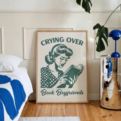 Retro Wandbild – Frau in romantischer Stimmung
