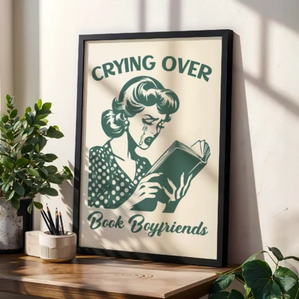 Retro Wandbild – Frau in romantischer Stimmung