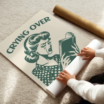 Retro Wandbild – Frau in romantischer Stimmung