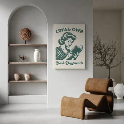 Retro Wandbild – Frau in romantischer Stimmung