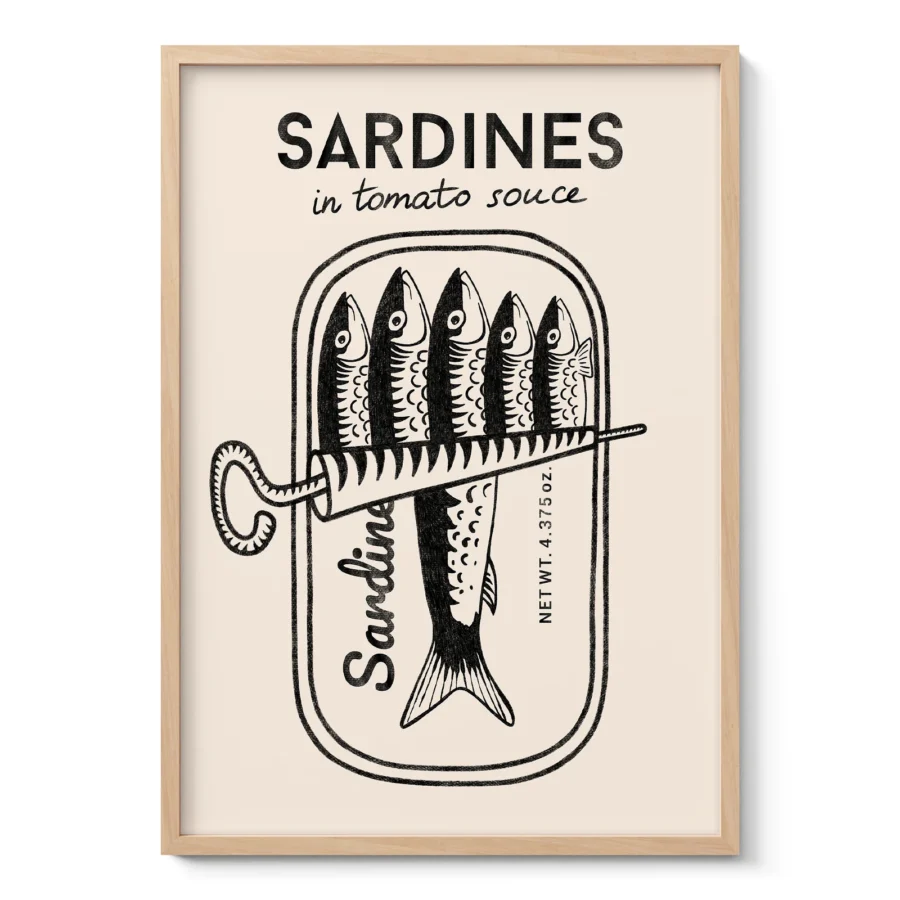 Sardine Wall Art – Black