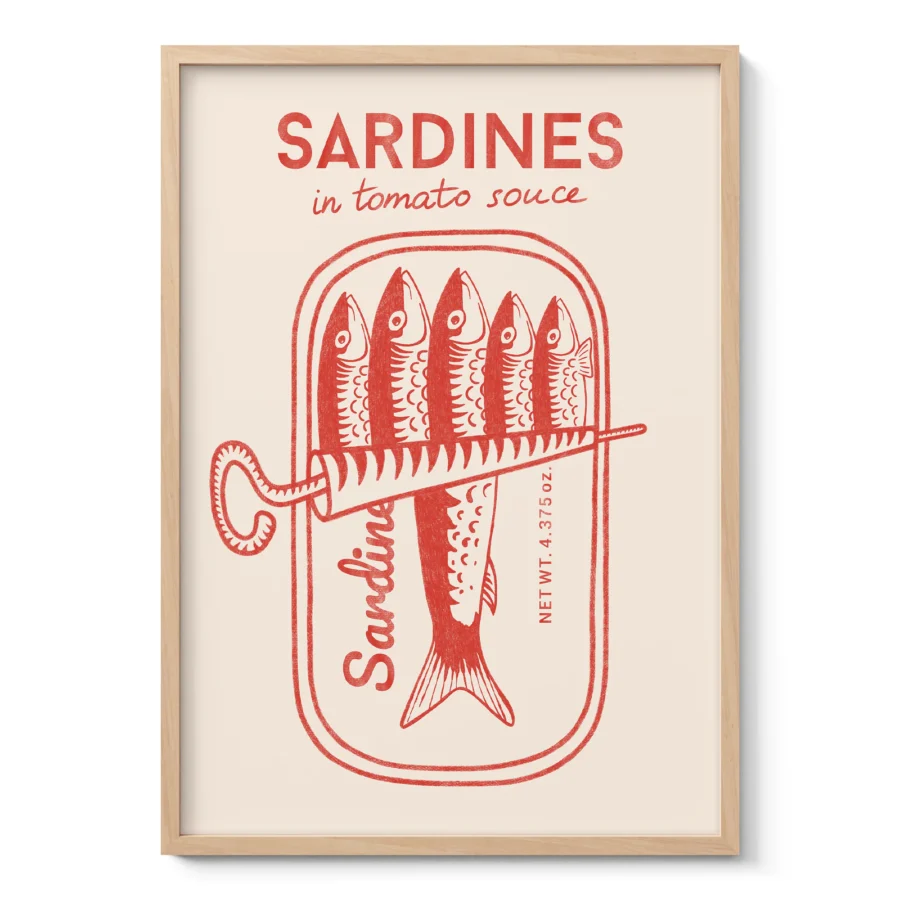 Sardine Wall Art – Red