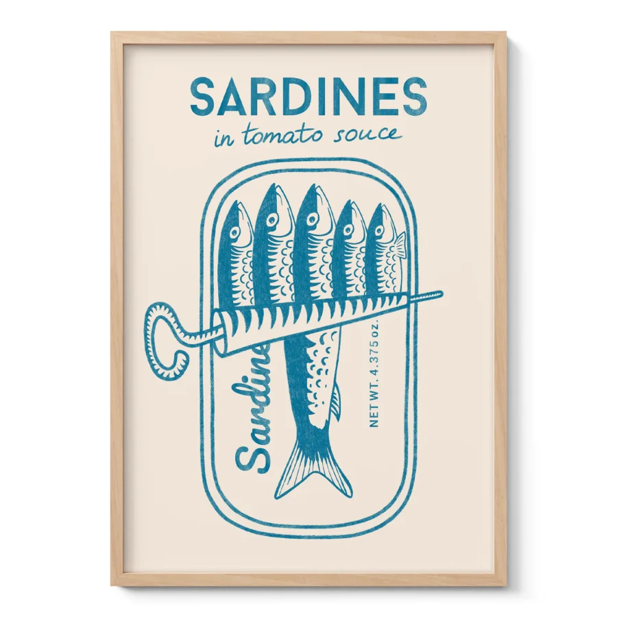 Sardine Wall Art – Blue