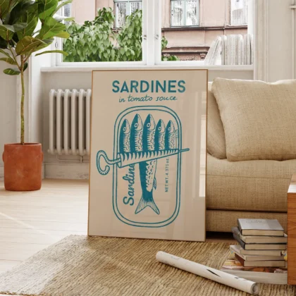 Sardine Wall Art – Blue