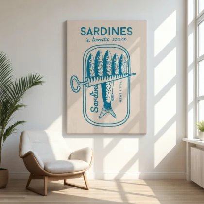 Sardine Wall Art – Blue