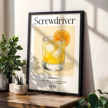 Wandbild – Screwdriver Cocktail Rezept