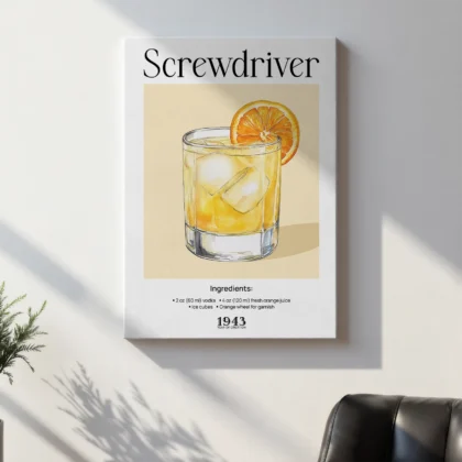 Wandbild – Screwdriver Cocktail Rezept