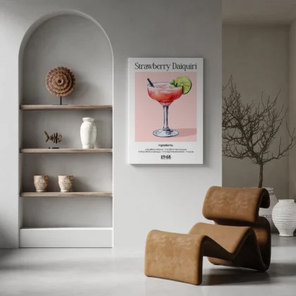Wandbild – Strawberry Daiquiri Cocktail Rezept