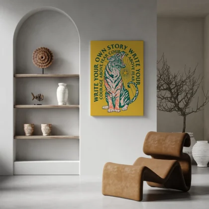 Tiger Wall Art – Write Your Story With Courage