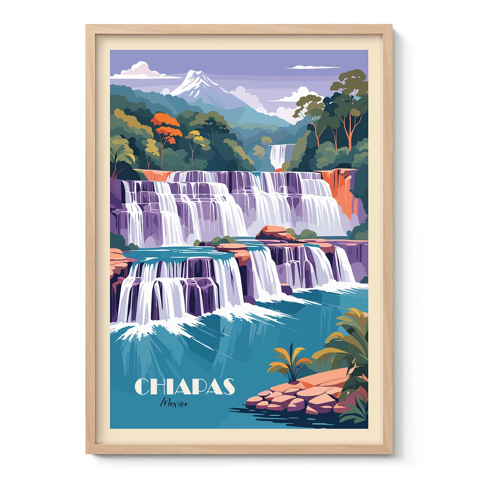 Waterfall Wall Art – Chiapas, Mexico