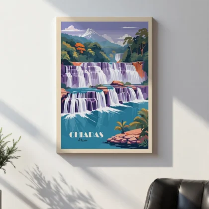 Waterfall Wall Art – Chiapas, Mexico