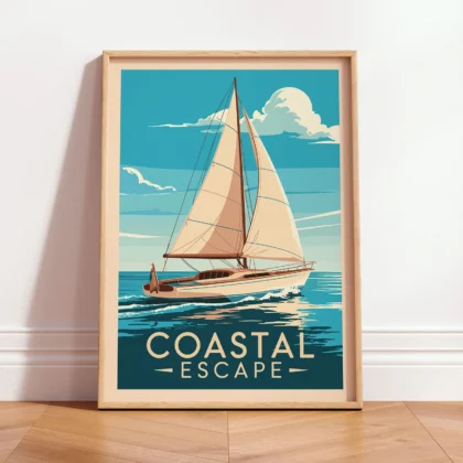 Wandbild – Segelboot und Meeresruhe