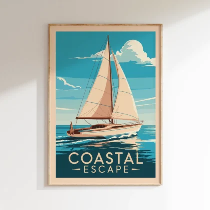 Wandbild – Segelboot und Meeresruhe
