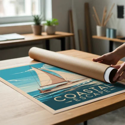 Wandbild – Segelboot und Meeresruhe