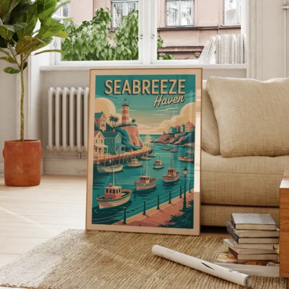 Wandbild – Ruhiger Küstenhafen