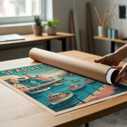 Wandbild – Ruhiger Küstenhafen