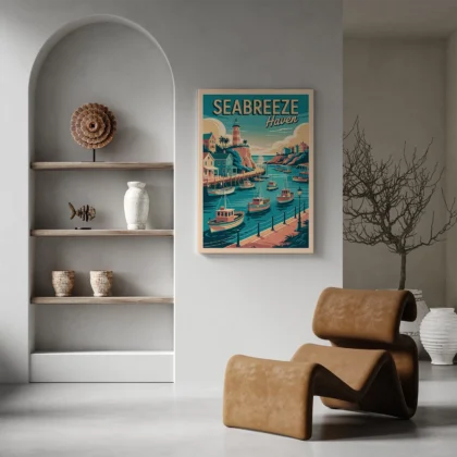 Wandbild – Ruhiger Küstenhafen