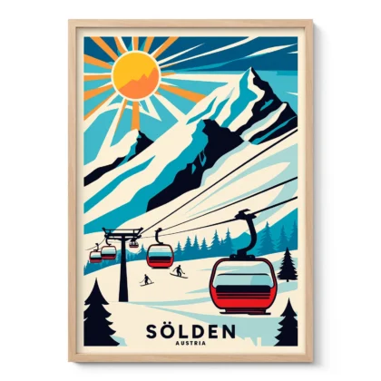 Ski Wall Art – Sölden, Austria