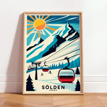 Ski Wall Art – Sölden, Austria