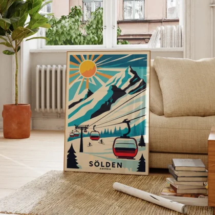 Ski Wall Art – Sölden, Austria