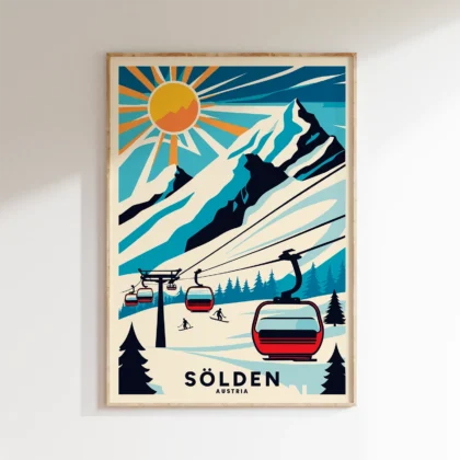 Ski Wall Art – Sölden, Austria