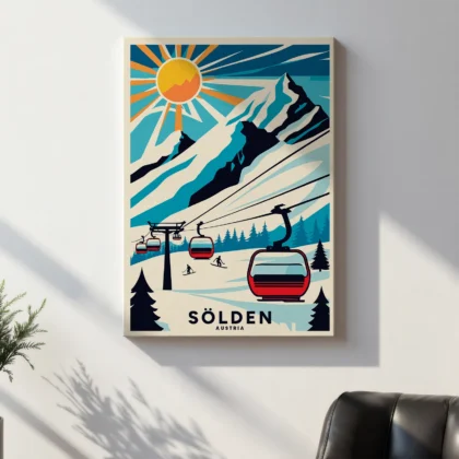 Ski Wall Art – Sölden, Austria