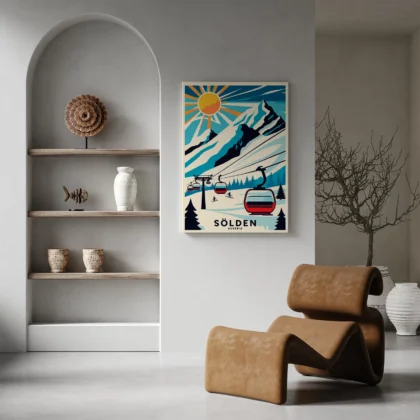 Ski Wall Art – Sölden, Austria