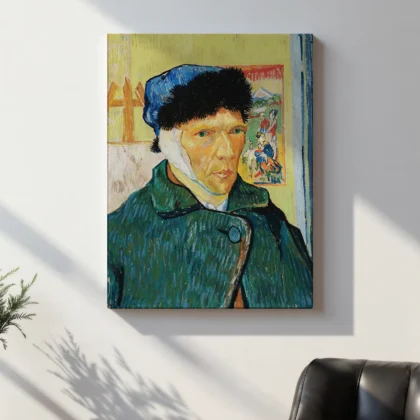 Vincent van Gogh Wandbild – Selbstporträt mit verbundenem Ohr