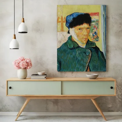 Vincent van Gogh Wandbild – Selbstporträt mit verbundenem Ohr
