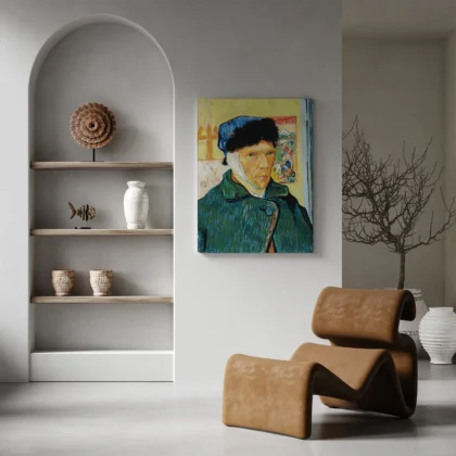 Vincent van Gogh Wandbild – Selbstporträt mit verbundenem Ohr