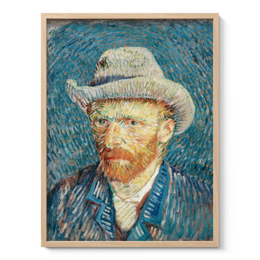 Vincent van Gogh paveikslas – Autoportretas su pilka skrybėle