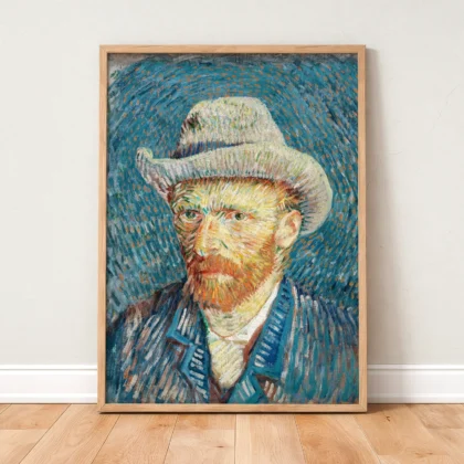 Vincent van Gogh paveikslas – Autoportretas su pilka skrybėle