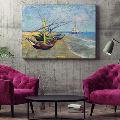 Vincent van Gogh Wandbild – Fischerboote bei Les Saintes