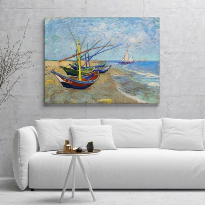 Vincent van Gogh Wandbild – Fischerboote bei Les Saintes